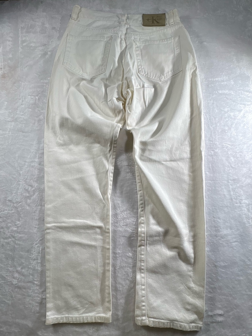 Vintage 90s Calvin Klein White Straight Leg Jeans